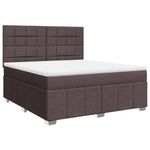 Casa si Gradina - Mobilier - Paturi si accesorii - Paturi - Pat continental cu saltea maro inchis 180x200cm material textil - Infinity.ro