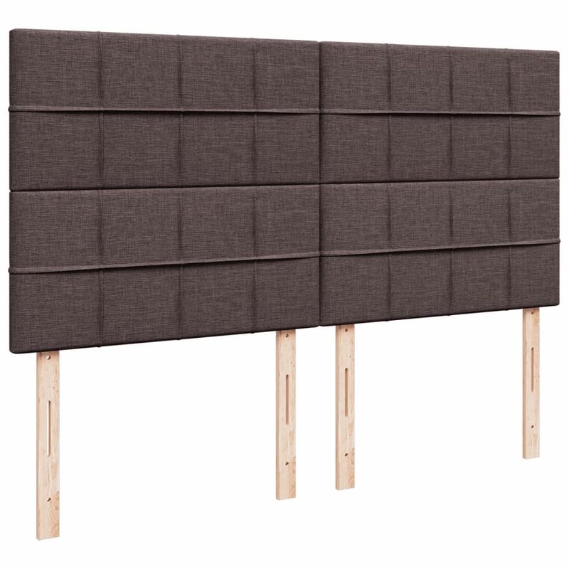 Casa si Gradina - Mobilier - Paturi si accesorii - Paturi - Pat continental cu saltea maro inchis 180x200cm material textil - Infinity.ro