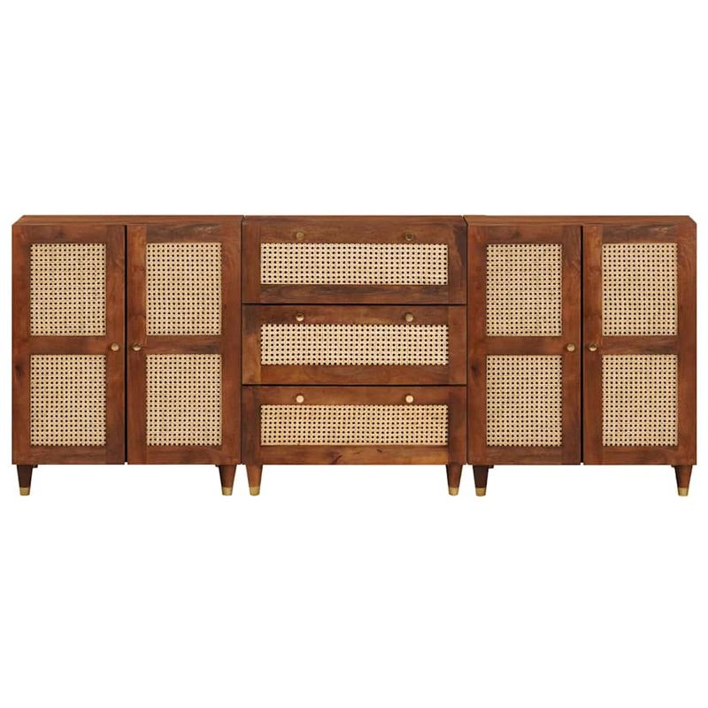 Casa si Gradina - Mobilier - Dulapuri si sifoniere - Dulapuri - Set de bufet 3 pcs Maro 180 x 33 x 75 cm Lemn masiv de mango - Infinity.ro
