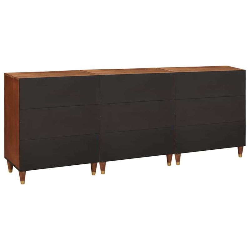 Casa si Gradina - Mobilier - Dulapuri si sifoniere - Dulapuri - Set de bufet 3 pcs Maro 180 x 33 x 75 cm Lemn masiv de mango - Infinity.ro