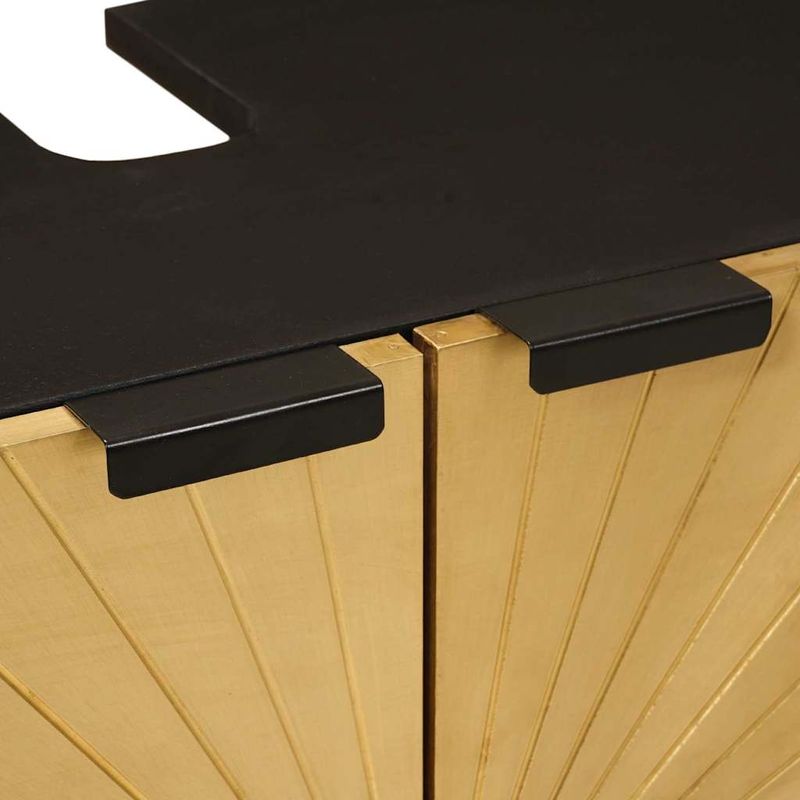 Casa si Gradina - Mobilier - Seturi de mobilier - Seturi baie - Seturi de mobilier pentru baie cu raft 2 pcs Negru si Aur - Infinity.ro