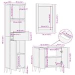 Casa si Gradina - Mobilier - Seturi de mobilier - Seturi baie - Set de mobilier pentru baie cu usa 3 pcs Alb 38 x 33 x 160 cm - Infinity.ro
