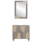 Casa si Gradina - Mobilier - Seturi de mobilier - Seturi baie - Set de mobilier pentru baie Pe perete 2 pcs Gri 62 x 33 x 58 cm - Infinity.ro