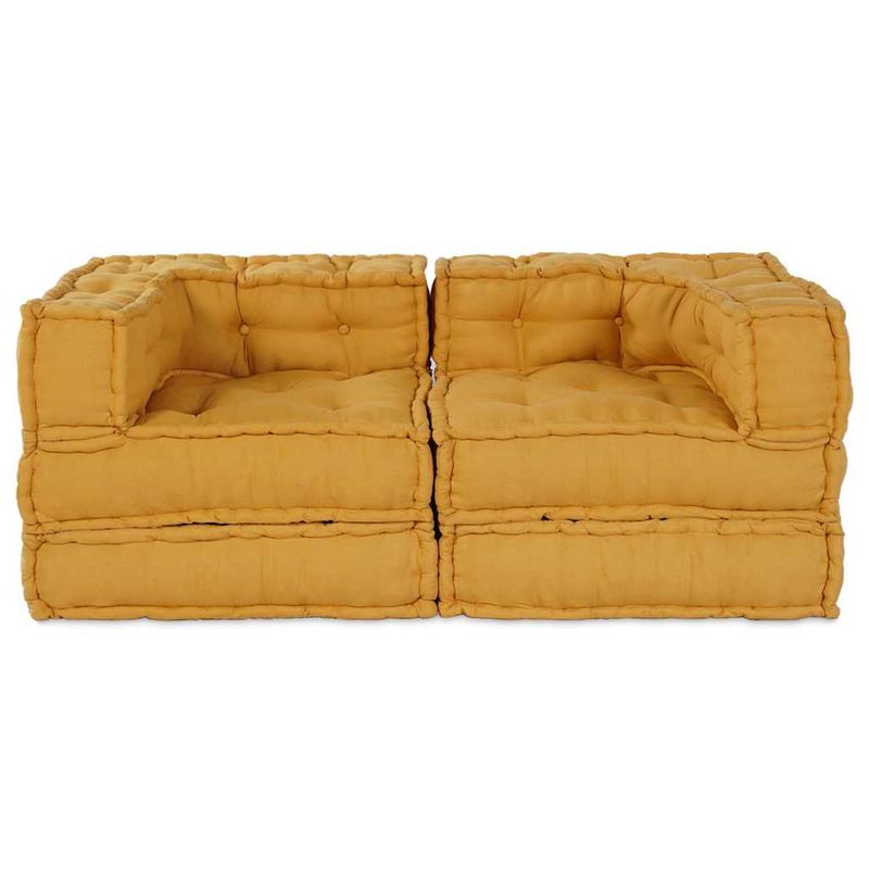 Casa si Gradina - Textile si covoare - Perne si pilote - Perne decorative - Perna 2 pcs Galben 70 x 70 x 54 cm Poliester - Infinity.ro