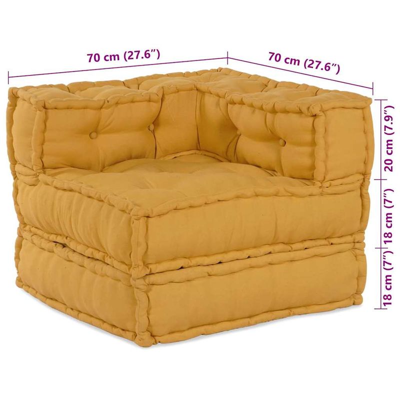 Casa si Gradina - Textile si covoare - Perne si pilote - Perne decorative - Perna 2 pcs Galben 70 x 70 x 54 cm Poliester - Infinity.ro