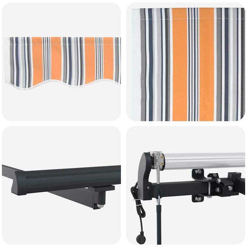 Casa si Gradina - Gradina si terasa - Umbrele si pavilioane - Pavilioane - Cortina Retractabila Multicolour 400 × 350 cm tesatura - Infinity.ro