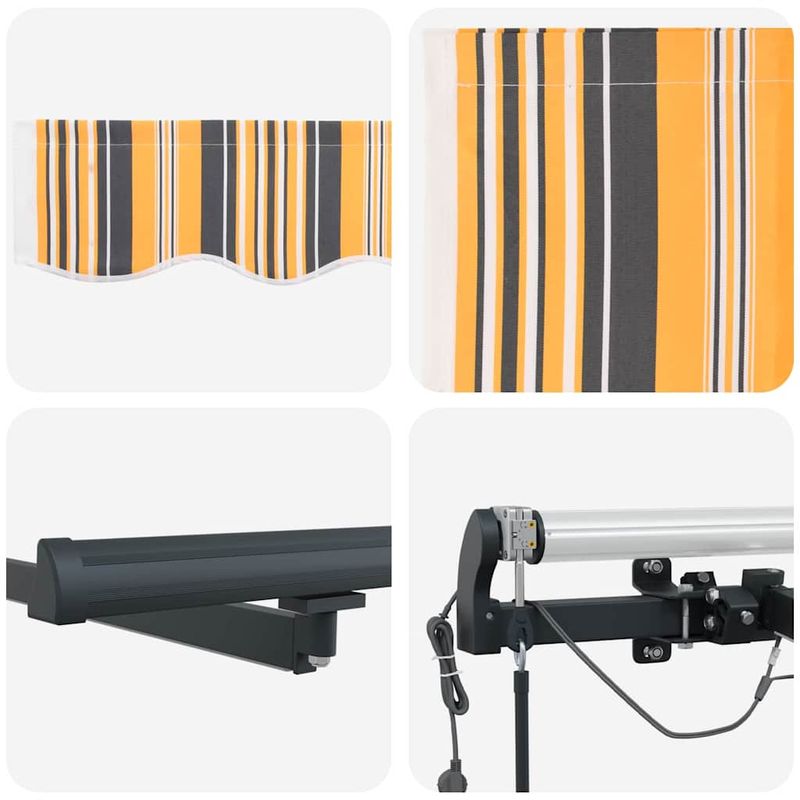 Casa si Gradina - Gradina si terasa - Umbrele si pavilioane - Pavilioane - Cortina Retractabila with Multicolour 450 × 350 cm tesatura - Infinity.ro