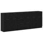 Casa si Gradina - Mobilier - Comode si corpuri - Comode - Bufet 3 pcs Stejar negru 60 x 30 x 70 cm Lemn compozit - Infinity.ro