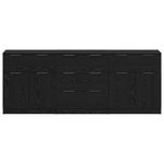 Casa si Gradina - Mobilier - Comode si corpuri - Comode - Bufet 3 pcs Stejar negru 60 x 30 x 70 cm Lemn compozit - Infinity.ro