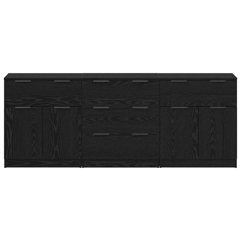 Casa si Gradina - Mobilier - Comode si corpuri - Comode - Bufet 3 pcs Stejar negru 60 x 30 x 70 cm Lemn compozit - Infinity.ro