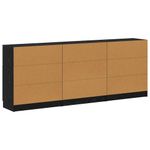 Casa si Gradina - Mobilier - Comode si corpuri - Comode - Bufet 3 pcs Stejar negru 60 x 30 x 70 cm Lemn compozit - Infinity.ro