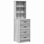 Casa si Gradina - Mobilier - Comode si corpuri - Masute de toaleta - Masa de Machiaj 3 pcs Gri 40 x 41 x 135 cm Lemn compozit - Infinity.ro