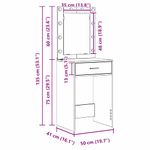 Casa si Gradina - Mobilier - Comode si corpuri - Masute de toaleta - Masa de Machiaj 3 pcs Gri 40 x 41 x 135 cm Lemn compozit - Infinity.ro