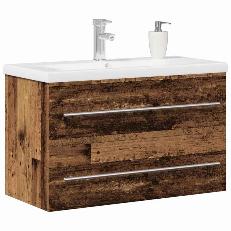 Casa si Gradina - Mobilier - Mobilier baie - Comode baie - Comoda pentru Chiuveta de Baie Lemn vechi 80 x 38.5 x 48 cm - Infinity.ro