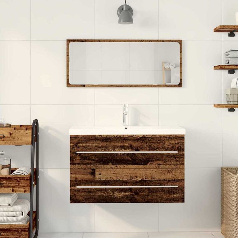 Casa si Gradina - Mobilier - Mobilier baie - Comode baie - Comoda pentru Chiuveta de Baie Lemn vechi 80 x 38.5 x 48 cm - Infinity.ro