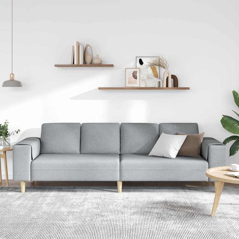 Casa si Gradina - Mobilier - Canapele si coltare - Canapele - Set de canapea Gri deschis tesatura - Infinity.ro