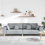 Casa si Gradina - Mobilier - Canapele si coltare - Canapele - Canapea din material textil cu perna Gri deschis 208 cm tesatura - Infinity.ro