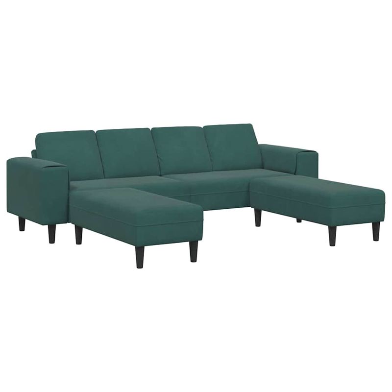 Casa si Gradina - Mobilier - Canapele si coltare - Canapele - Set de canapea 3 pcs Verde inchis Catifea - Infinity.ro