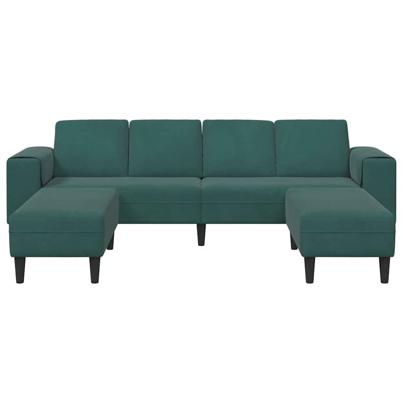 Casa si Gradina - Mobilier - Canapele si coltare - Canapele - Set de canapea 3 pcs Verde inchis Catifea - Infinity.ro