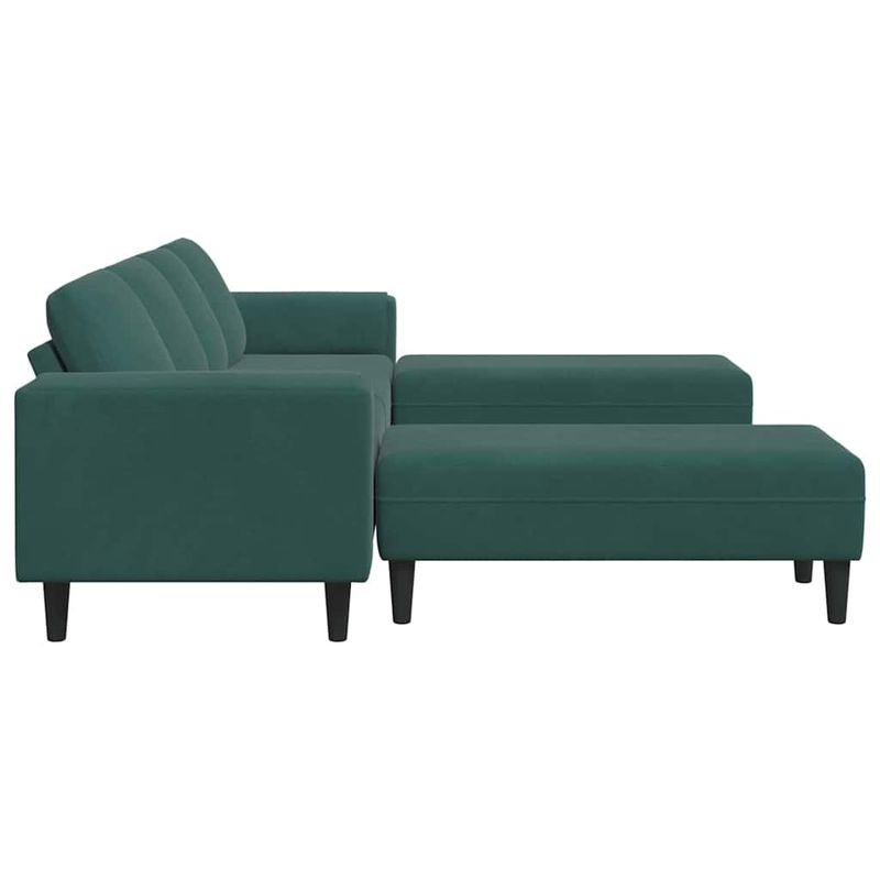 Casa si Gradina - Mobilier - Canapele si coltare - Canapele - Set de canapea 3 pcs Verde inchis Catifea - Infinity.ro