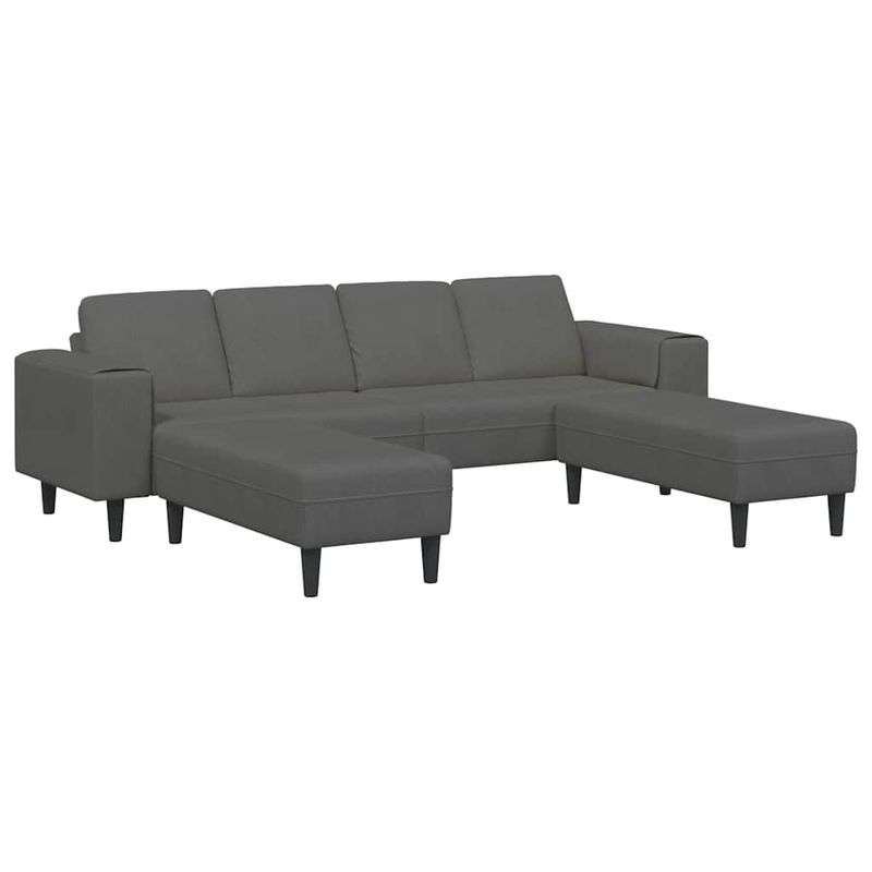 Casa si Gradina - Mobilier - Canapele si coltare - Canapele - Canapea din material textil cu perna Gri inchis Tesatura de catifea - Infinity.ro