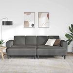 Casa si Gradina - Mobilier - Canapele si coltare - Canapele - Canapea din material textil cu perna Gri inchis Tesatura de catifea - Infinity.ro