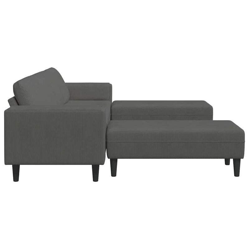 Casa si Gradina - Mobilier - Canapele si coltare - Canapele - Canapea din material textil cu perna Gri inchis Tesatura de catifea - Infinity.ro