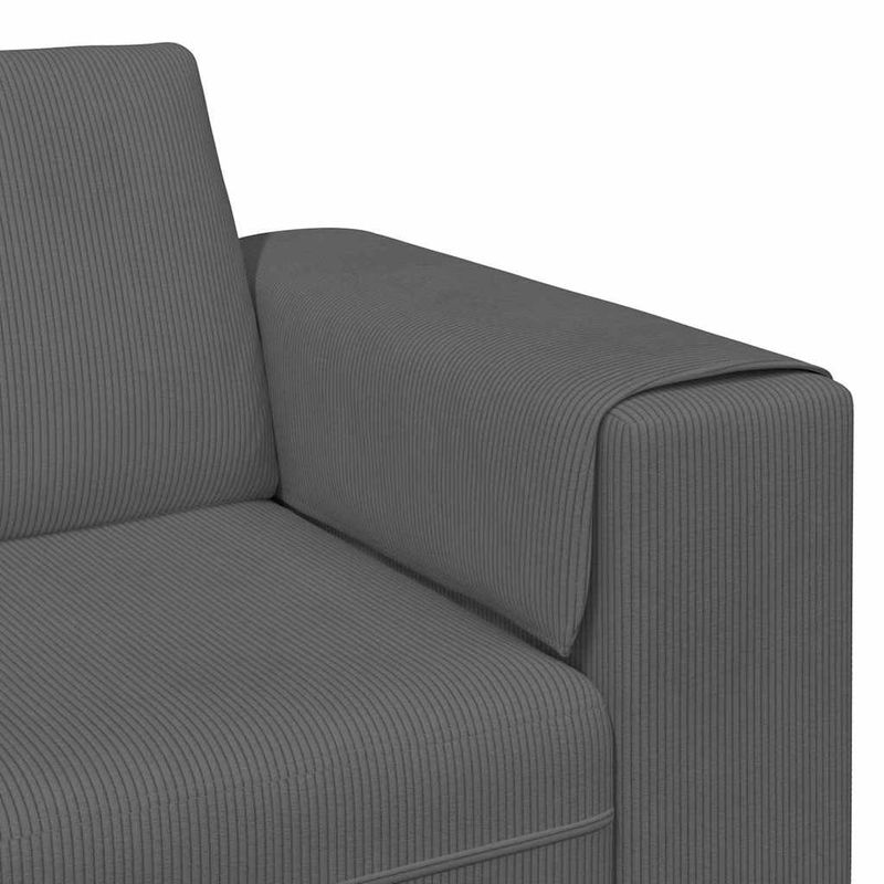 Casa si Gradina - Mobilier - Canapele si coltare - Canapele - Canapea din material textil cu perna Gri inchis Tesatura de catifea - Infinity.ro