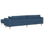 Casa si Gradina - Mobilier - Canapele si coltare - Canapele - Canapea din material textil cu perna 3 pcs albastru 208 cm tesatura - Infinity.ro