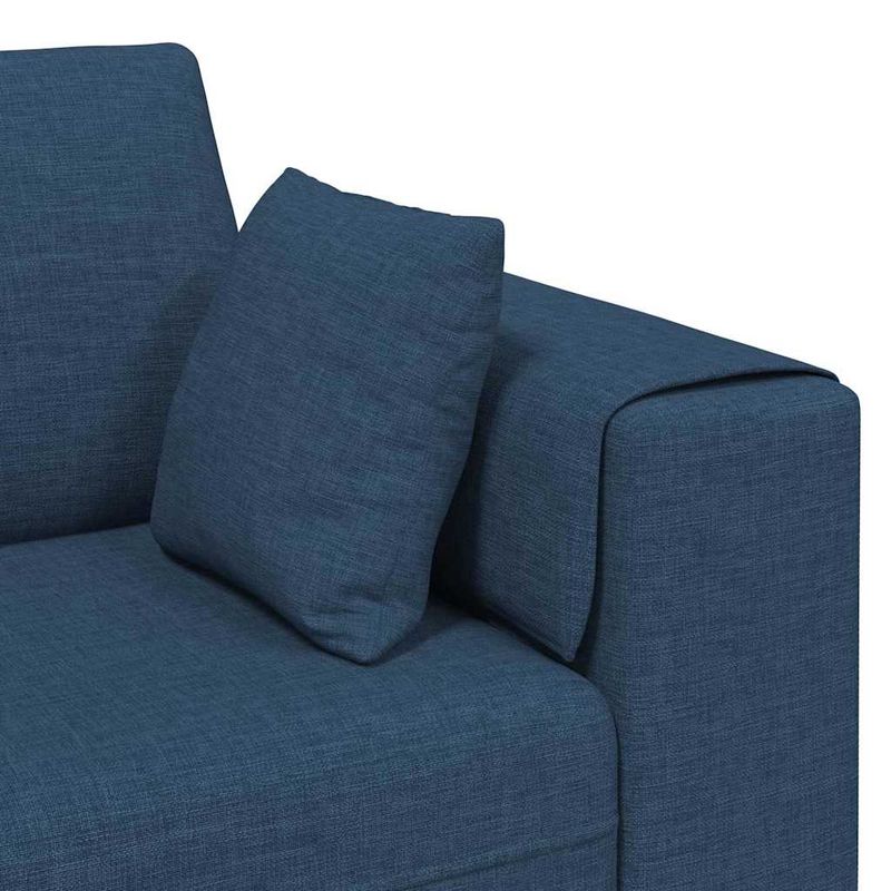 Casa si Gradina - Mobilier - Canapele si coltare - Canapele - Canapea din material textil cu perna 3 pcs albastru 208 cm tesatura - Infinity.ro