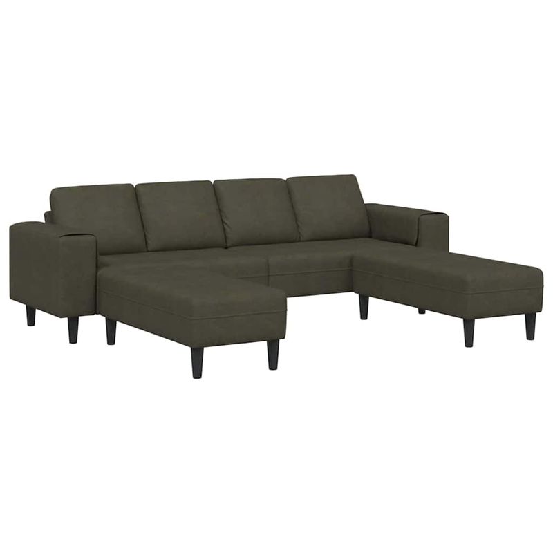 Casa si Gradina - Mobilier - Canapele si coltare - Canapele - Set de canapea 3 pcs Verde militar Piele ecologica de suede - Infinity.ro