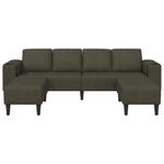 Casa si Gradina - Mobilier - Canapele si coltare - Canapele - Set de canapea 3 pcs Verde militar Piele ecologica de suede - Infinity.ro