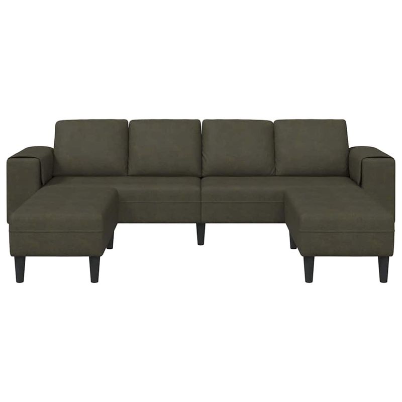 Casa si Gradina - Mobilier - Canapele si coltare - Canapele - Set de canapea 3 pcs Verde militar Piele ecologica de suede - Infinity.ro