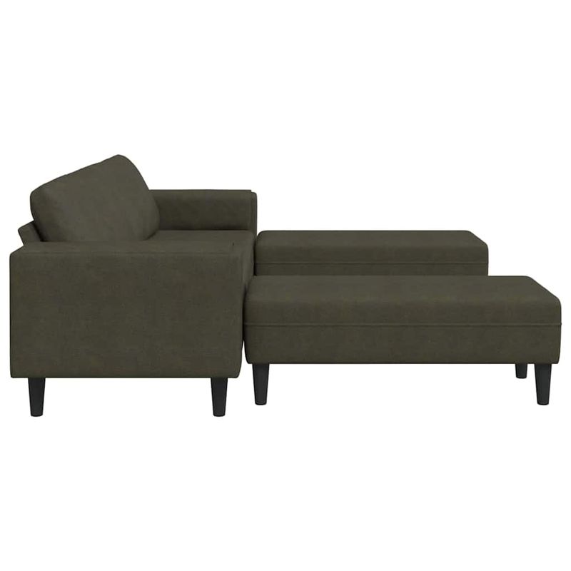 Casa si Gradina - Mobilier - Canapele si coltare - Canapele - Set de canapea 3 pcs Verde militar Piele ecologica de suede - Infinity.ro