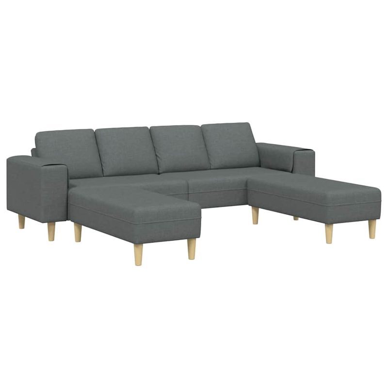 Casa si Gradina - Mobilier - Canapele si coltare - Canapele - Set de canapea 3 pcs Gri inchis tesatura - Infinity.ro