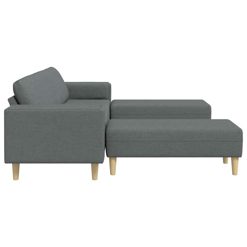 Casa si Gradina - Mobilier - Canapele si coltare - Canapele - Set de canapea 3 pcs Gri inchis tesatura - Infinity.ro