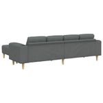 Casa si Gradina - Mobilier - Canapele si coltare - Canapele - Set de canapea 3 pcs Gri inchis tesatura - Infinity.ro