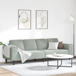 Casa si Gradina - Mobilier - Canapele si coltare - Canapele - Set de canapea Gri deschis Catifea - Infinity.ro