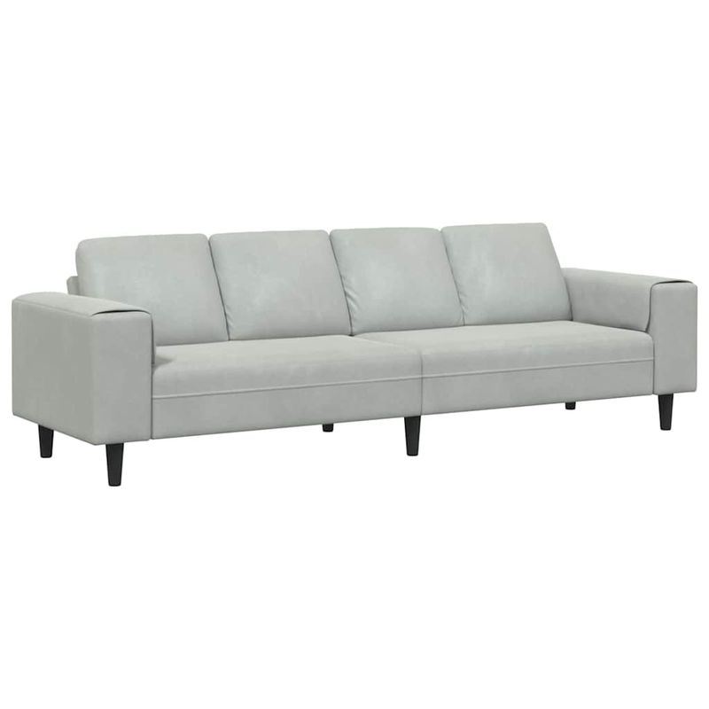 Casa si Gradina - Mobilier - Canapele si coltare - Canapele - Set de canapea Gri deschis Catifea - Infinity.ro