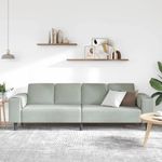Casa si Gradina - Mobilier - Canapele si coltare - Canapele - Set de canapea Gri deschis Catifea - Infinity.ro