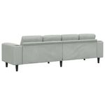 Casa si Gradina - Mobilier - Canapele si coltare - Canapele - Set de canapea Gri deschis Catifea - Infinity.ro