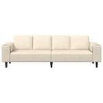 Casa si Gradina - Mobilier - Canapele si coltare - Canapele - Canapea din material textil cu perna Crem 208 cm Tesatura de catifea - Infinity.ro