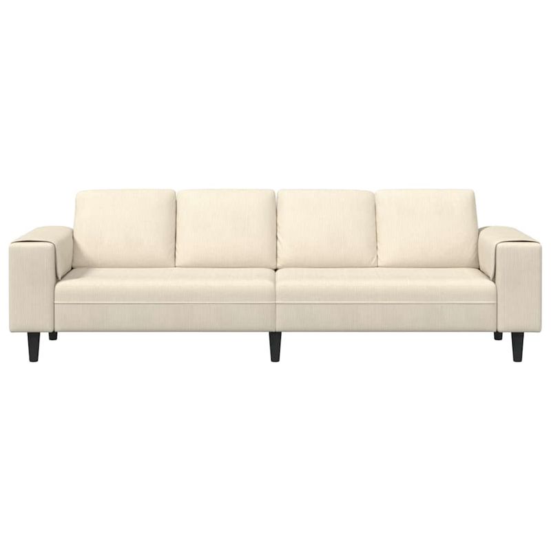 Casa si Gradina - Mobilier - Canapele si coltare - Canapele - Canapea din material textil cu perna Crem 208 cm Tesatura de catifea - Infinity.ro