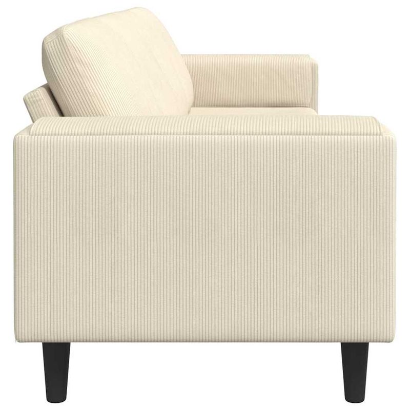 Casa si Gradina - Mobilier - Canapele si coltare - Canapele - Canapea din material textil cu perna Crem 208 cm Tesatura de catifea - Infinity.ro
