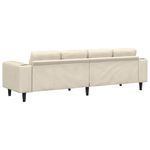 Casa si Gradina - Mobilier - Canapele si coltare - Canapele - Canapea din material textil cu perna Crem 208 cm Tesatura de catifea - Infinity.ro