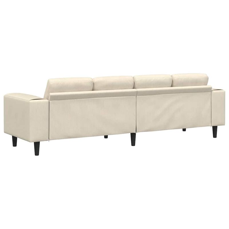 Casa si Gradina - Mobilier - Canapele si coltare - Canapele - Canapea din material textil cu perna Crem 208 cm Tesatura de catifea - Infinity.ro