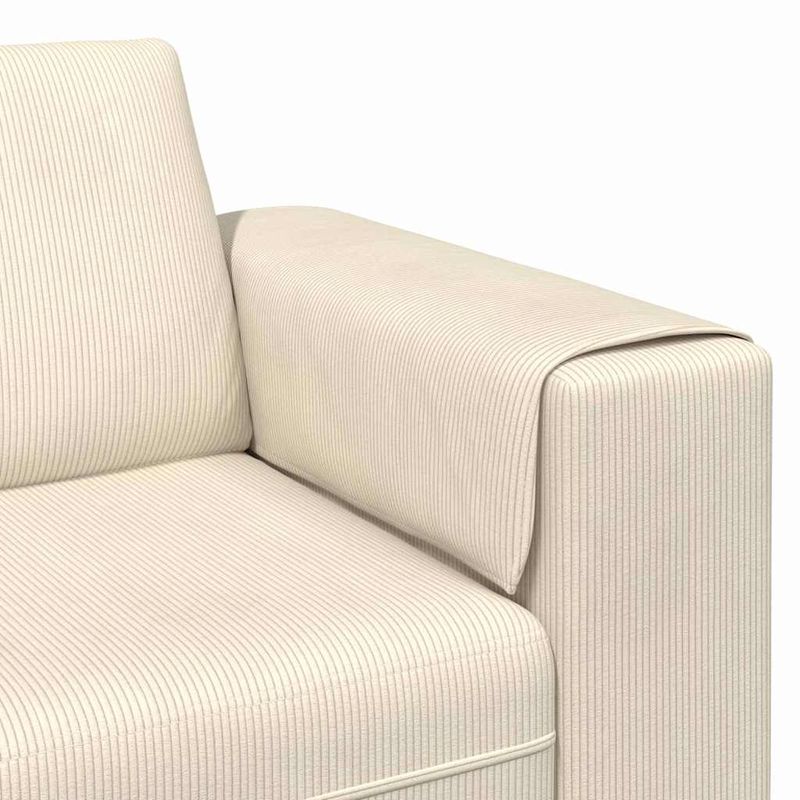 Casa si Gradina - Mobilier - Canapele si coltare - Canapele - Canapea din material textil cu perna Crem 208 cm Tesatura de catifea - Infinity.ro