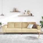 Casa si Gradina - Mobilier - Canapele si coltare - Canapele - Canapea din material textil Gri Verde 208 cm Tesatura de catifea - Infinity.ro