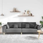 Casa si Gradina - Mobilier - Canapele si coltare - Canapele - Canapea din material textil cu perna Gri inchis 208 cm tesatura - Infinity.ro
