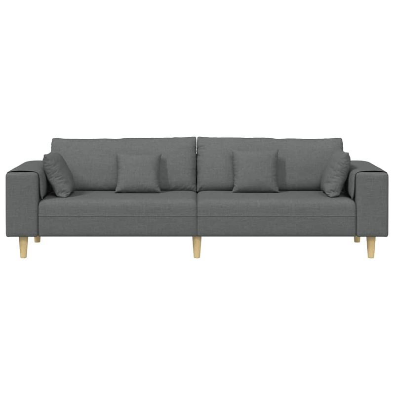 Casa si Gradina - Mobilier - Canapele si coltare - Canapele - Canapea din material textil cu perna Gri inchis 208 cm tesatura - Infinity.ro